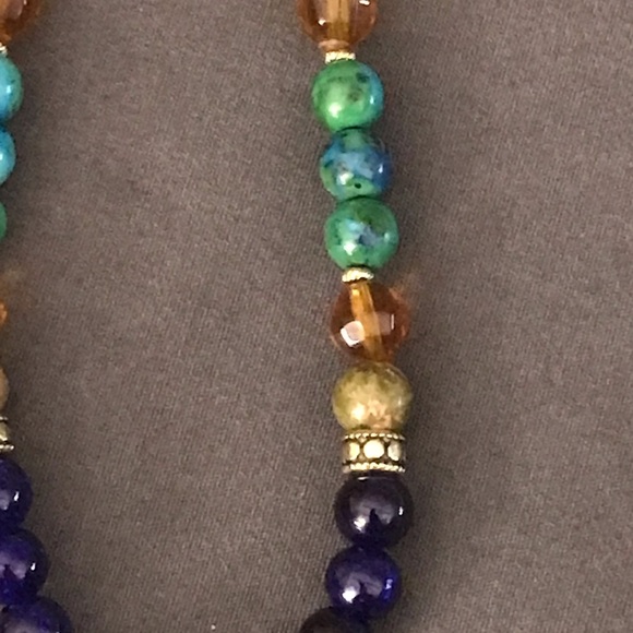 Color-burst Necklace with Jade - Picture 2 of 4